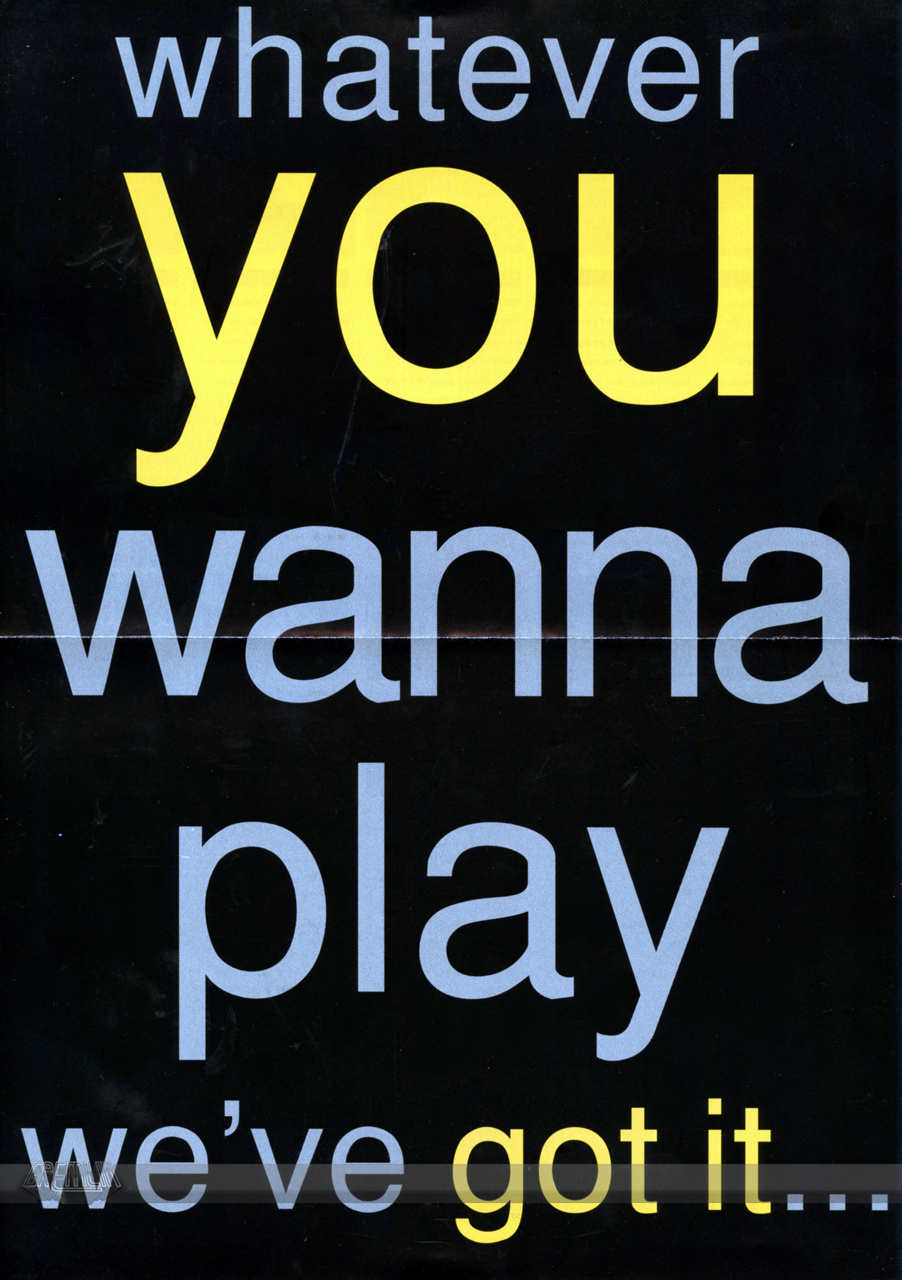 Whatever You Wanna Play … Promo