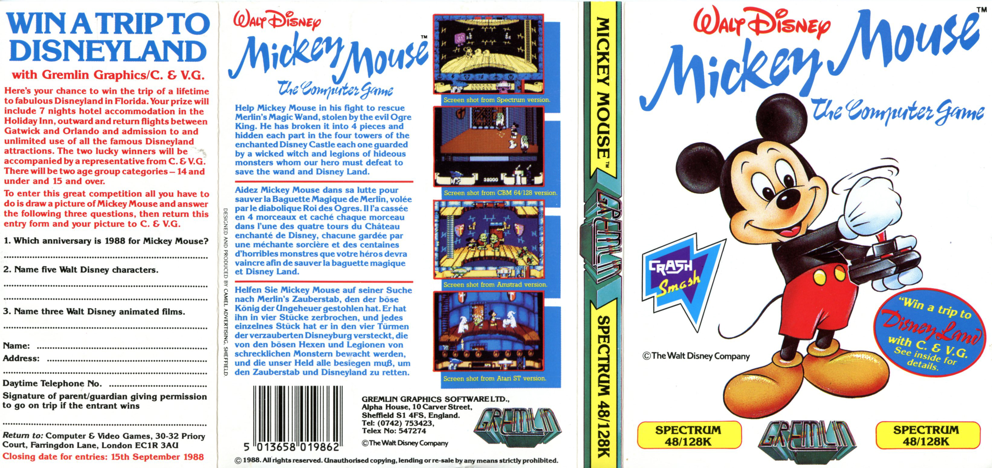 Mickey Mouse – The Computer Game (C64)