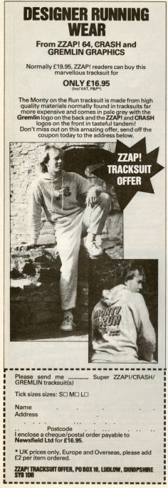 ZZap!64 Monty on the Run Tracksuit Offer