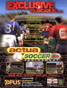 Actua Soccer Arcade Flyer