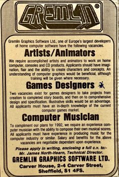 Sheffield Star Job Advert (January 1991)